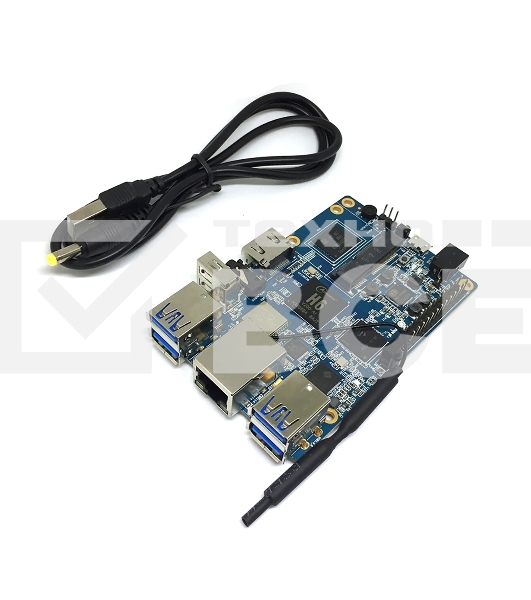 Микрокомпьютер Orange PI 3 2Gb + 8Gb EMMC, Android 7, с кабелем питания. (44286)