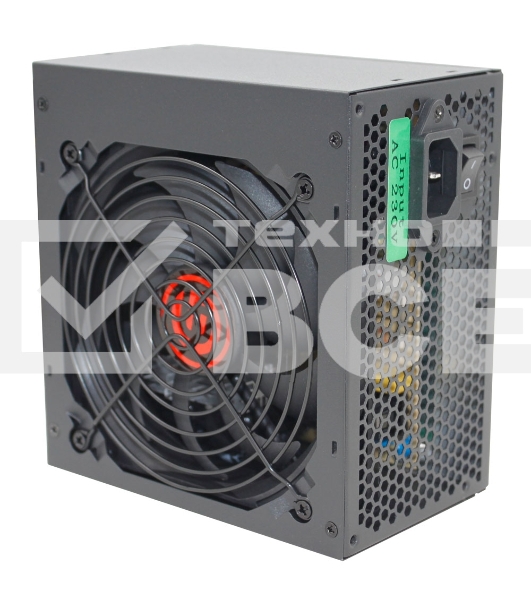 Блок питания Ginzzu CB450 12CM black,24+4p,PCI-E, 3*SATA, 2*IDE,оплетка MB, кабель питания
