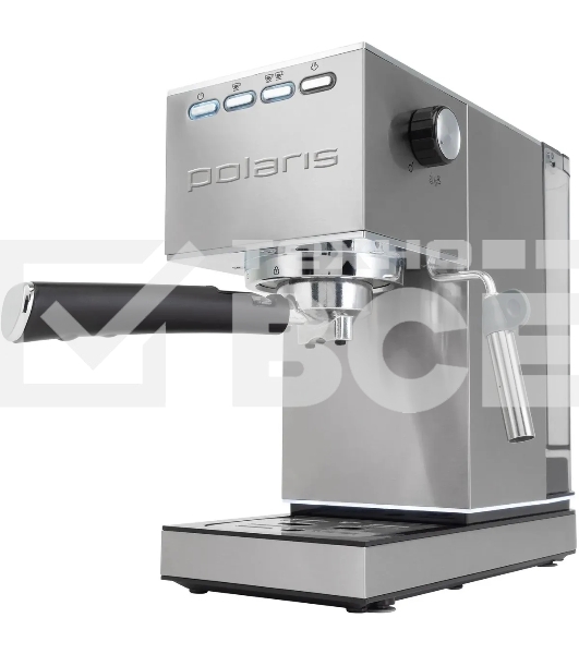 Кофеварка рожковая Polaris PCM 1542E Adore Crema нержавеющая сталь, исп. кофе - молотый, 1.2 л, 1350 Вт, 15 Бар.