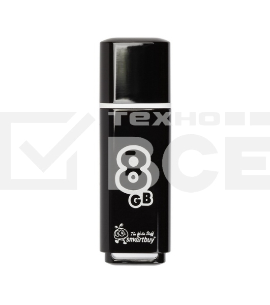 Флеш диск Smartbuy USB Drive 8Gb Glossy series Black SB8GBGS-K