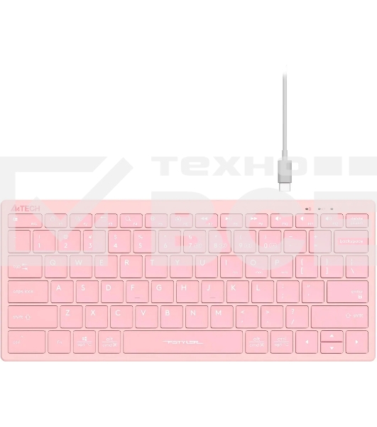Клавиатура A4Tech Fstyler FBX51C розовый USB беспроводная BT/Radio slim Multimedia