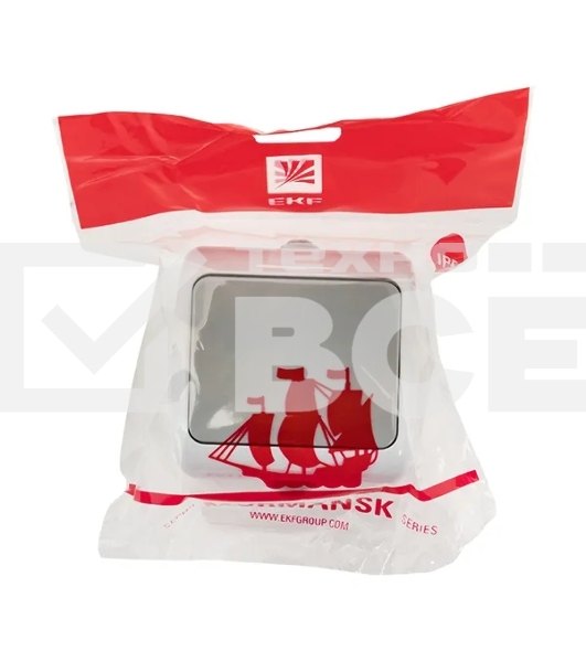 Выключатель EKF Мурманск EFV10-021-30-54 1 -клавишный 10А IP54 серый
