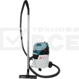 Строительный пылесос Makita VC2512L серый, 1000 Вт, уборка сухая/влажная, пылесборник мешок/контейнер, 25 л