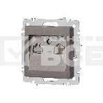 Розетка Intro Accent 6-303-09 информационная RJ45 IP20 СУ титан Б0063642, фото4