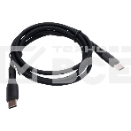 Кабель USB2.0 Cablexpert CC-USB2S-CMCM-1M-BK Type-C/Type-C, 3А, 65Вт, PD/QC3.0, силиконовый, 24 AWG, медь, 1м, черный, пакет, фото 1