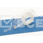 Клейкая лента двухсторонняя Silwerhof прозрачная, ширина 12мм, длина 12.7м полипропилен на диспенсере, фото5