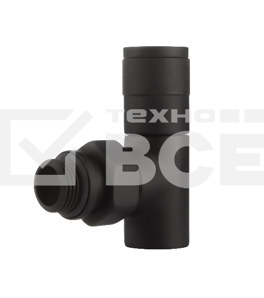 Набор дизайн-вентилей PIANO, угловой черный 1/2