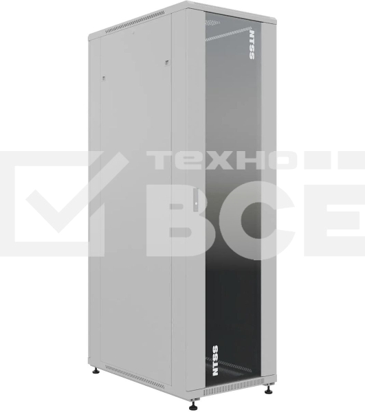 Шкаф серверный NTSS Премиум (NTSS-R22U60100GS) напольный 22U 600x1000мм пер.дв.стекл металл 900кг серый IP20 сталь