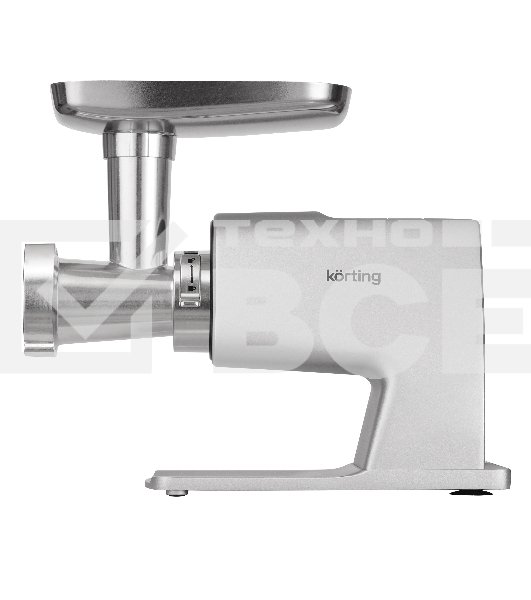 Мясорубка электрическая Korting KMG 0604 X 2500 Вт, 8 насадок, производительность 3.5 кг/мин, защита от перегрева, реверс, серебристый