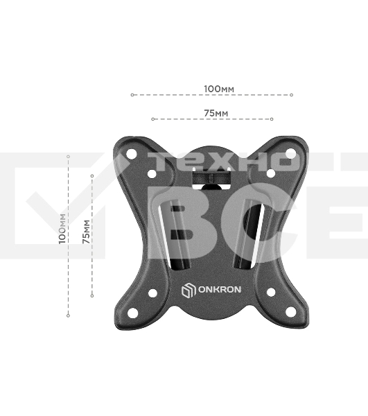 Кронштейн для телевизора ONKRON R4 10'-32' наклонно-поворотный, черный
