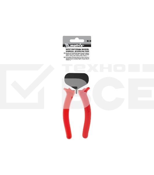Длинногубцы Matrix 17496 econom 200 мм, изогнутые, шлифованные пластмассовые рукоятки