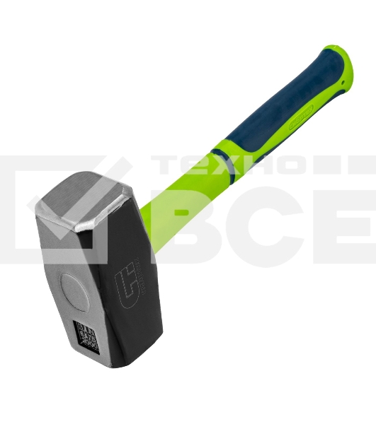 Кувалда Сибртех 2000 г, фибергласовая обрезиненная рукоятка