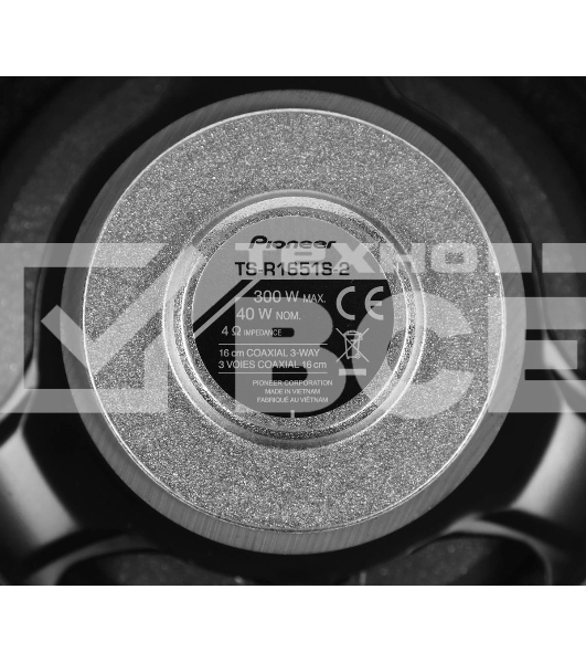 Колонки автомобильные Pioneer TS-R1651S-2 (без решетки) 300Вт 90дБ 4Ом 14.24см (6дюйм) (ком.:2кол.) коаксиальные трехполосные