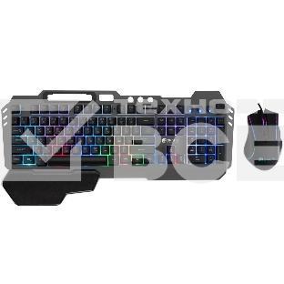 Комплект клавиатура + мышь Оклик GMNG 700GMK клав:черный мышь:черный USB Multimedia LED