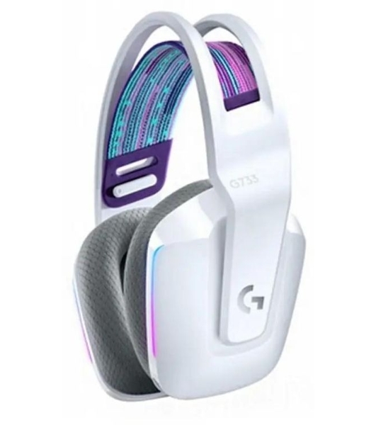 Гарнитура Logitech G733 Lightspeed Wireless RGB Gaming белый, беспроводная, радиоканал, до 29 ч, подсветка