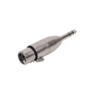 Переходник аудио FORCE CFA-015XLR (F) 3-pin на 1/4' TRS Jack (M) стерео, материал контактных частей медь, покрытие никель, матовый серебристый