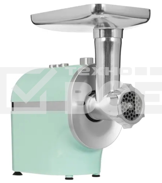 Мясорубка электрическая Eurostek EMG-0903 зеленый, 2000 Вт, 2.0 кг/мин, реверс, защита от перегрузки, насадки - 5