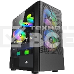 Компьютерный корпус 1STPLAYER FIREBASE X4-M Black / mATX, TG / 1x120mm & 2x140mm LED fans inc. / X4-M-BK-2F1P-1F1, фото 1