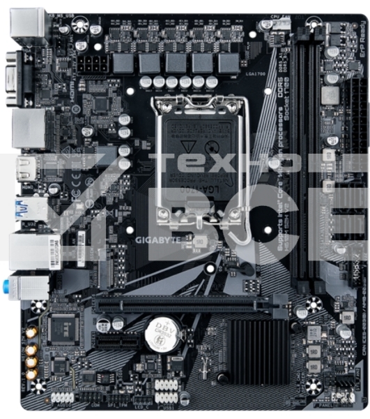 Материнская плата Gigabyte H610M S2H V2, LGA 1700, Intel H610, 2xDDR5, 4xSATA, 1xM.2, 1xPCIe 4.0 x16, 1xPCIe x1, 1xHDMI, 2xDP, 1xD-Sub, 1x 1Gb LAN, 2xUSB-A 3.2 Gen 1, 4xUSB-A 2.0, 3x 3.5 мм, 7.1, mATX