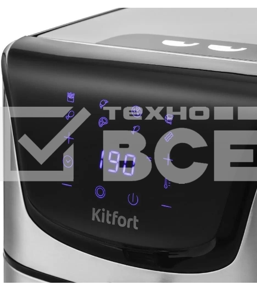 Аэрогриль Kitfort КТ-2232 серебристый/черный