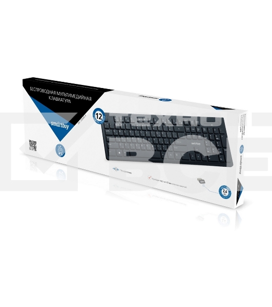 Клавиатура беспроводная мультимедийная Smartbuy 206 черная SBK-206AG-K