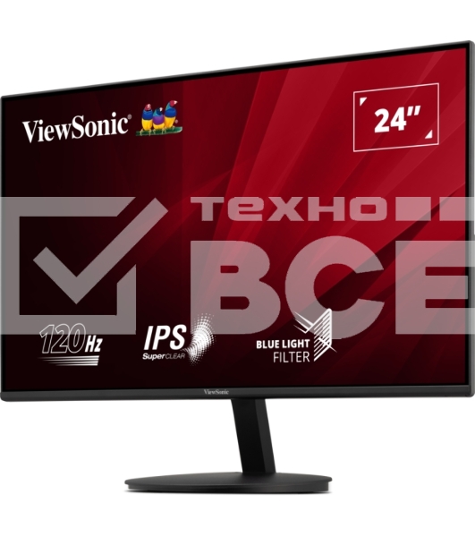 Монитор 23.8' ViewSonic VA24E1-H IPS 1920x1080, 120 Гц, 5 мс, 16:9, 250 кд/м², HDMI 1.4, VGA, черный