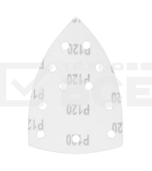 Треугольник абразивный Denzel на ворc. подложке под 