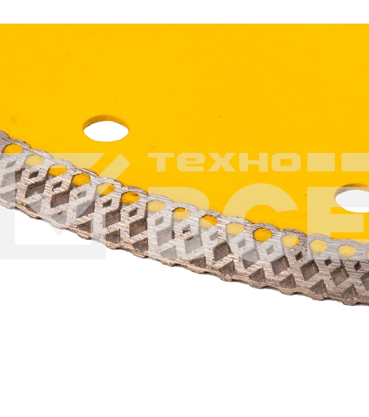 Диск алмазный отрезной Denzel 230 х 22,2мм, сплошной, супертонкий, горячий пресс, сухой/мокрый рез