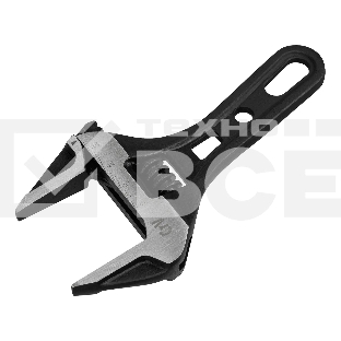 Ключ разводной Denzel 135 мм, CrV, кованый, укороченная рукоятка