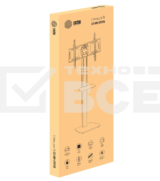 Стойка для телевизора Cactus CS-ST97-D черный 37