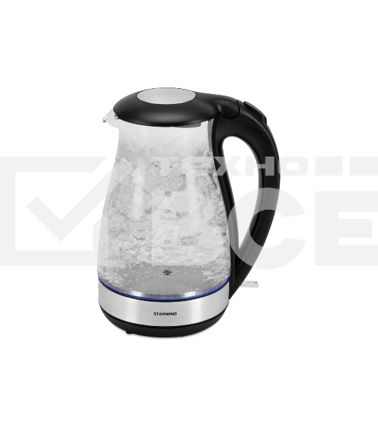 Чайник электрический Starwind SKP3039 1.7л. 2200Вт черный (корпус: стекло)
