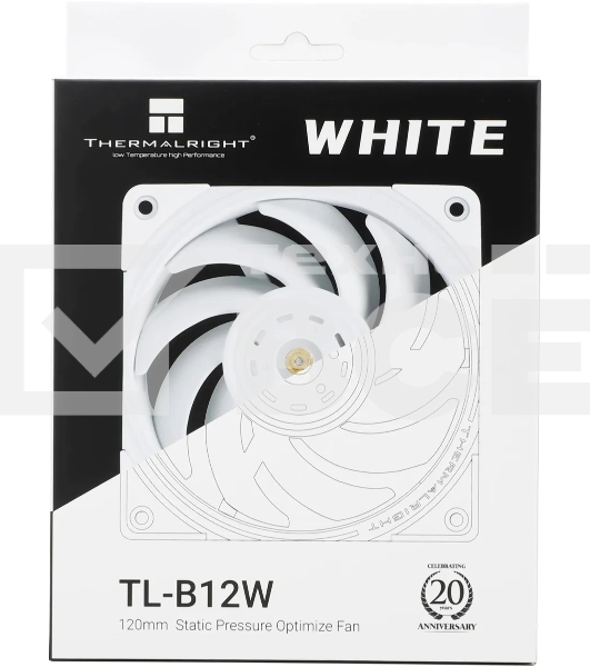 Вентилятор для корпуса Thermalright TL-B12-W белый, 120 мм, 2150 об/мин, 28.1 дБ, 4 pin