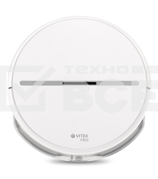 Робот-пылесос Vitek VT-1807 белый, 2200 мАч Li-Ion, уборка сухая/влажная, пылесборник контейнер 0.45 л