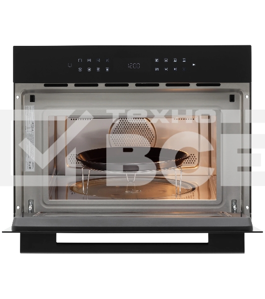 Встраиваемая микроволновая печь Krona ONYX 45H mw BL/BL черный, 38 л, 1000 Вт, переключатели - сенсор