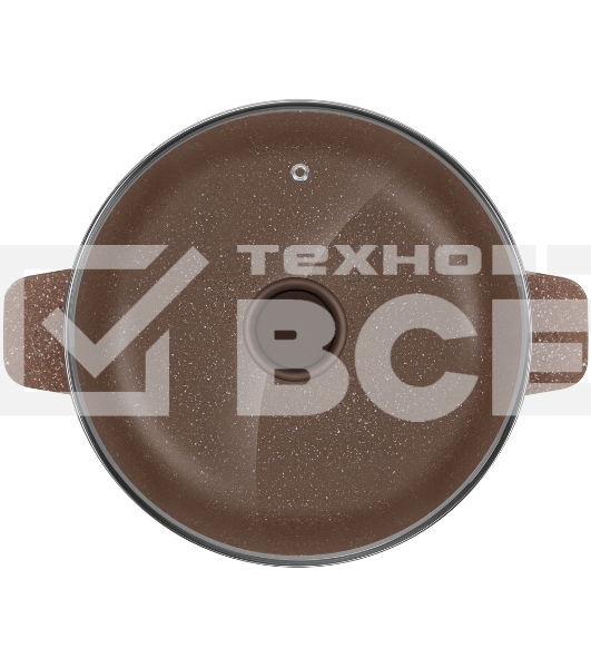Кастрюля Maunfeld CARMEL MF26CRM01CR, 26 см, 5 л из литого алюминия со стеклянной крышкой