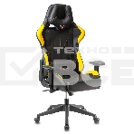 Кресло игровое Бюрократ VIKING 5 AERO YELLOW черный/желтый искусственная кожа, фото 1