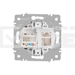 Розетка Intro Accent 6-303-09 информационная RJ45 IP20 СУ титан Б0063642, фото5