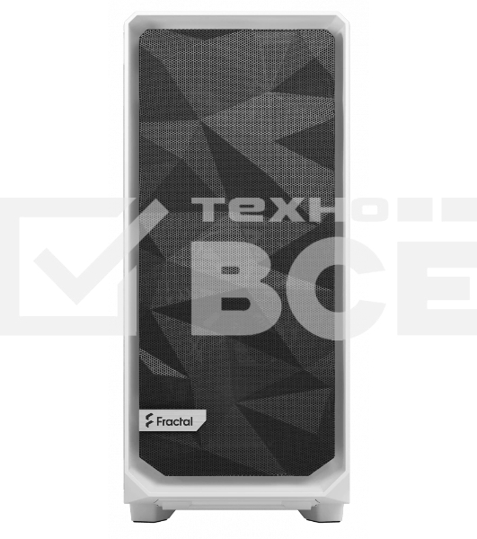 Компьютерный корпус Fractal Design MESHIFY 2 COMPACT белый - TG/ATX, TG/2x140мм & 1x120мм fans inc./FD-C-MES2C-05