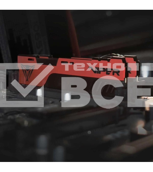 Оперативная память Patriot Viper Elite II, DDR4, 32GB (2x16 GB), 3200 MHz, CL18, DIMM, радиатор, красный, черный