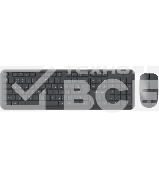 Комплект клавиатура + мышь Оклик S277W клав:серый мышь:серый USB беспроводная Multimedia (2066173)