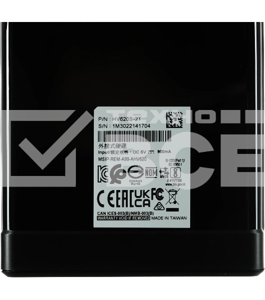 Внешний HDD 2.5' ADATA HV620S, 2TB, USB 3.2 Gen 1 Type-A, 5400 rpm, черный