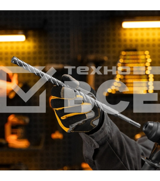 Бур по бетону Denzel цельная крестовая пластина, 14x315 мм, SDS PLUS