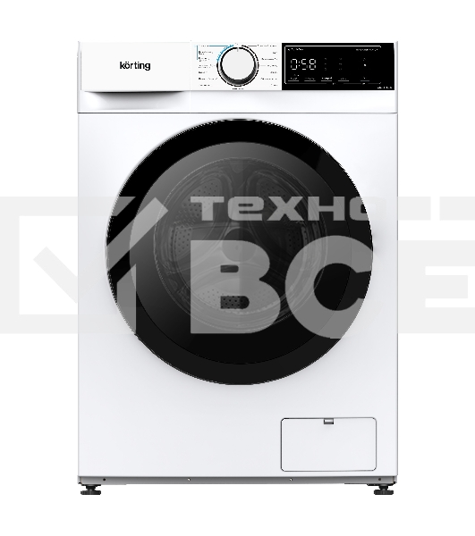 Стиральная машина Korting KWD 48IT1496 белая, загрузка фронтальная 8кг, 1400 об/мин., класс: A