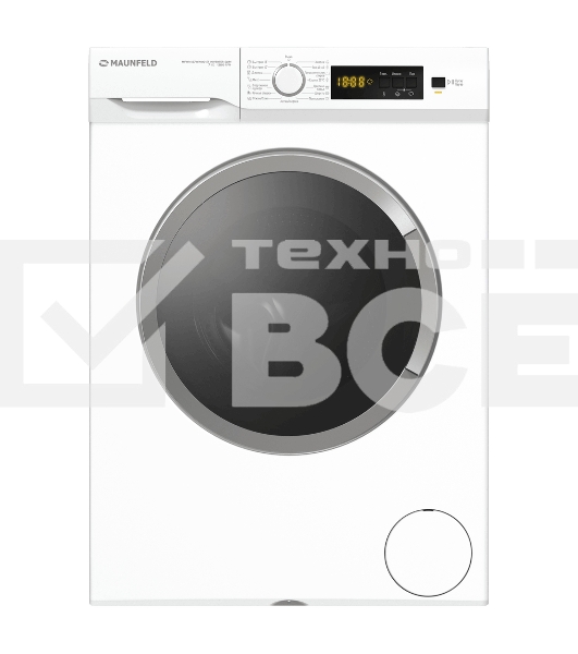 Стиральная машина с инвертором и паром MAUNFELD MFWM127WH100 ST INVERTER SLIM