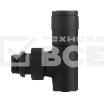 Набор дизайн-вентилей PIANO, угловой черный 1/2