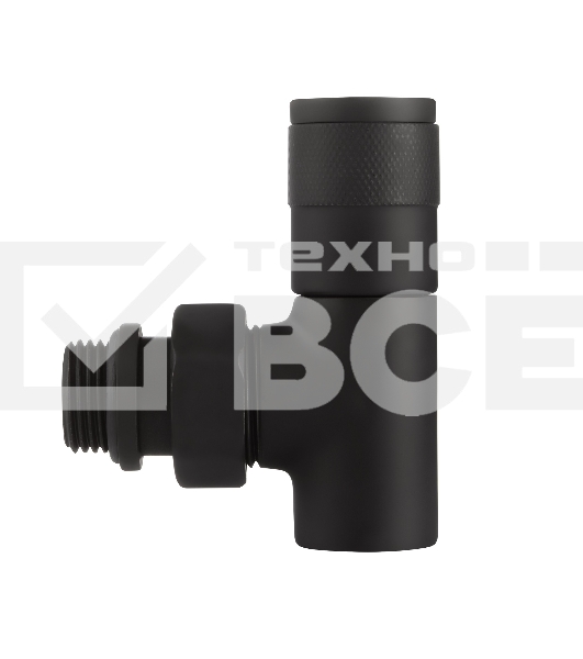 Набор дизайн-вентилей PIANO, угловой черный 1/2