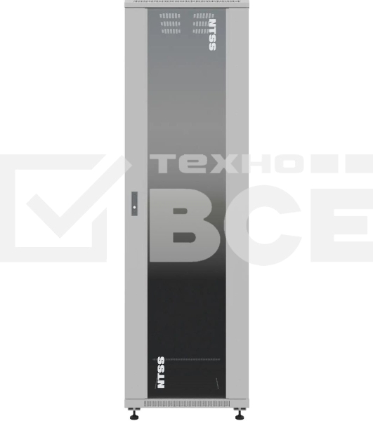 Шкаф серверный NTSS Премиум (NTSS-R22U60100GS) напольный 22U 600x1000мм пер.дв.стекл металл 900кг серый IP20 сталь