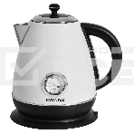 Чайник электрический Hyundai HYK-S4502 1.7 л, 2200 Вт, жемчужный/черный (корпус: нержавеющая сталь/пластик), фото 1