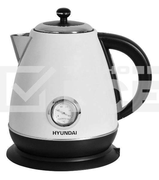 Чайник электрический Hyundai HYK-S4502 1.7 л, 2200 Вт, жемчужный/черный (корпус: нержавеющая сталь/пластик)