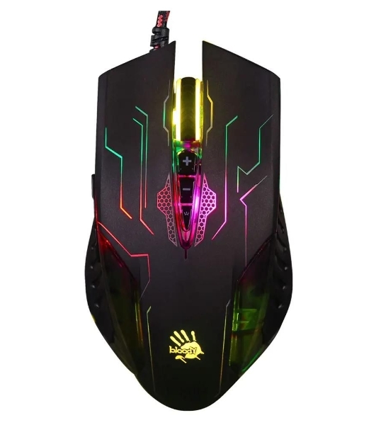 Мышь проводная A4Tech Bloody Q51 черный, 3200 dpi, USB, кнопки - 8